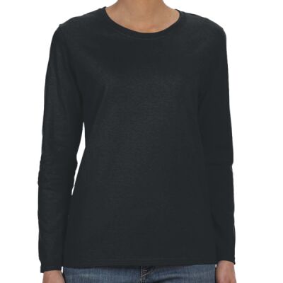 CSW Ladies Long Sleeve Crewneck Ring Spun Combed Cotton Tee Thumbnail